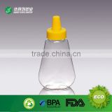 Conical flask pet material bottle cheap price hot sale honey jars with needle lid china supplier plastic container