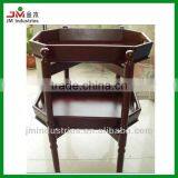Removable Antique Two-tiers Wooden Tray With Feet&rack thumbnail-4