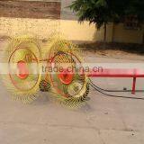 Trailer Mounted High Quality 4 Wheel Hay Rake,hay Tedder for Sale thumbnail-6