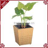 Home or Office Decoration Square Wicker Planter thumbnail-1