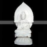 White Marble Figurine of Kuanyin thumbnail-1