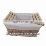 Wholesale Cheap Steamed Split Willow Storage Basket With Liner thumbnail-1