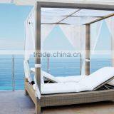 2017 Trade Assurance Leisure Ways Alum Frame pe Rattan Double Modern Sofa Cum Cafe Lounge Daybed thumbnail-3