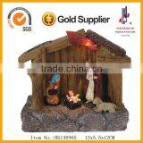 led new design resin christmas village houses ornaments