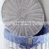 White Wicker Laundry Basket&storage Basket thumbnail-2