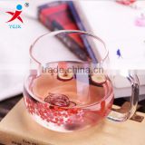 Heat resistant glass cup/ clear glass cup for tea, milk, coffee