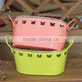 Metal Flower Oval Home Ornament Kitchen Decor Plant Holder thumbnail-2