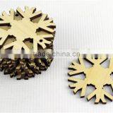 2017 Christmas Wooden Snowflake Coaster Made in China
