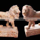 White Marble Home Decoration Lion Statue for Sale thumbnail-1