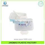 Customized LOGO Retangular Double Layer Plastic Lunch Box With Spoon thumbnail-2