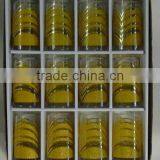 GH307 12pcs Glass Drinking Set With Bronzing Deco thumbnail-1