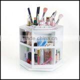 Made in China High Quality White ABS Big Rotatable Cosmetics Display Shelf Wholesale thumbnail-5