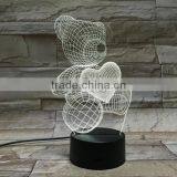 New Valentine's Day LED 3D Night Light 7-Color Table Lamp Xmas Gift thumbnail-2