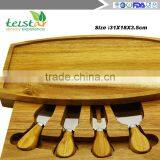 2016 Bamboo Cheese Board and Tools Set With Swivel Base thumbnail-6