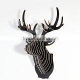 Carved Wooden Deer Head Decoration Wholesale thumbnail-2