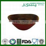 FDA Approved Food Safe Bamboo Salad Bowl With Painted thumbnail-5