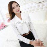 Custom Fashion Long Sleeve Ladies Office Blouses and Shirts thumbnail-1