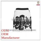 High-end Fashion Design Women Clothing White and Black Embroidered Sex Skirt thumbnail-1