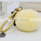 CX-R-24 Genuine Rabbit Fur Ball Mobile Phone Gift Fur Pom Pom Keychain thumbnail-3