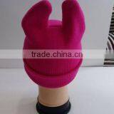 Wholesale Fashion Cheap Winter Acrylic Custom Knitted Beanie Hat thumbnail-2