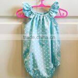 Baby Soft Bubble Bodysuit Clothing Ruffle Sleeve Design Toddler Girls Polka Dot Romper Wholesale thumbnail-1