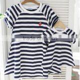 Mommy and Me Macthing Clothes Tank Tops Family Set Clothes Striped Clothing Tied Wholesaling thumbnail-1