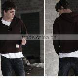 Wholesale Custom Men Gym Wear Blank Designer Cotton Reversible Full Zip Up Hoodies thumbnail-3