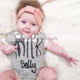 Infant Cute Baby Kids Clothes 1 Set Check Short Sleeve Romper thumbnail-1