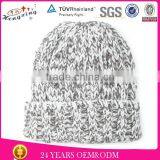 Mix Color Yarn Wholesale Slough Grey Knitted Beanie Hat thumbnail-1