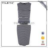 Korean Style Designer Striped & Sleeveless Maternity Clothing Dress Pregnant Women,maternity Dress thumbnail-4