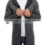 Men's 100% cotton heavyweight longline hoodies