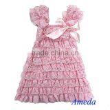 Light Pink Cap Sleeves Lace Ruffles Pettidress Princess One Piece Party Dress 6M-5Y thumbnail-1
