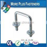 Made In Taiwan Gibraltar Black Phosphate Zinc Plated Square Bend U Bolt thumbnail-2