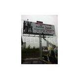 Painted Galvanized Unipole Billboard Structure , Outdoor Roadside Billboards