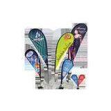 Small Beach Fabric Teardrop Flying Banner Display , Aluminium And Fiberglass Pole