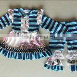 Girls Boutique Outfit Spring Baby Girl Clothing Bunny Floral Apron Dress Ruffle Outfit Kids Clothes Spring Boutique Chothes thumbnail-6