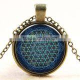 XP-TGN-LT-161 Fashion Diy Image Gemstone Family Dome Cabochon Mandala Life Tree Pendant Time Necklace With Popular Accessories thumbnail-2