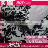 Winfar Textile High Quality 100%polyester DTY Scuba Flocking Knit Fabric thumbnail-1