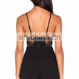 Adjustable Shoulder Straps Black Lace Crop Tops for Sexy Women thumbnail-3