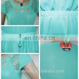 Summer New Fashion Ladies Blue Chiffon Tops Sexy Casual Blouses For Women 2016 thumbnail-5