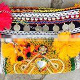 Boho Tribal Embroidered Clutch Bag Made from Ethnic Embroidery Pieces