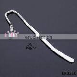 Hot Selling Zinc Alloy Pink Rhinestone Crown Charm Bookmark Metal for Books