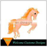 Newest Zinc Alloy Metal Glowing in the Dark Horse Brooch Lapel Pins