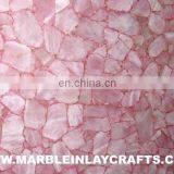 Pink Rose Quartz Gemstone Slab