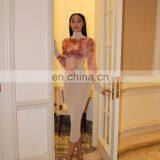 LAITE D2182 2020 Autumn&winter Fashion Contrast Color Printed Women Maxi Dresses Casual Dresses thumbnail-3