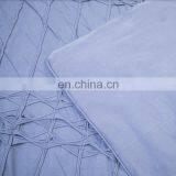 Washable Durable Navy Solid Color Quilt 100%cotton Coverlet Bed-cover With Pinch Pleated Ruffled thumbnail-5