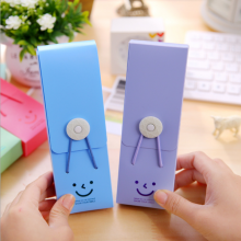 Creative Candy Color Cute Smile Pencil Case Student Study Supplies PP Stationery Case Pencil Case Logo Customization thumbnail-1