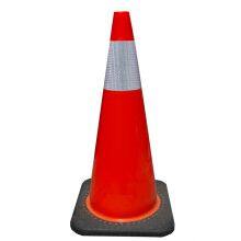 Roadway Safety PVC Orange Reflective Film Parking Barrier Traffic Road Cone thumbnail-2