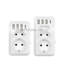 Simple German Standard European Standard Conversion Wall Socket One-turn Multi-purpose Electrical Wall Switch Socket Panel