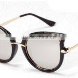 Metal Temple Italy Design ce Coating Mirror Round Circle Sunglasses thumbnail-3
